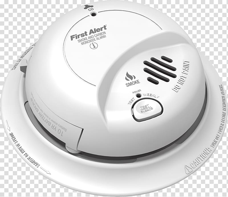 First Alert Carbon monoxide detector Smoke detector Alarm device, smoke alarm transparent background PNG clipart