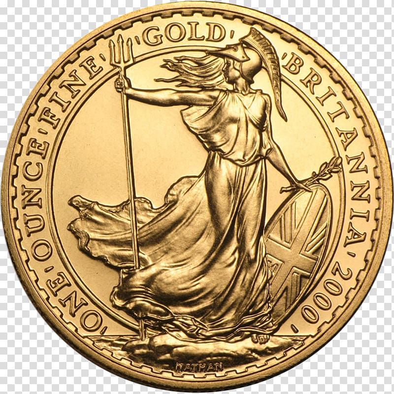 Gold coin Gold coin Britannia Dollar coin, Coin transparent background PNG clipart