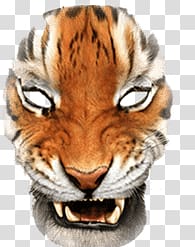 tiger mask , Simple Tiger Mask transparent background PNG clipart