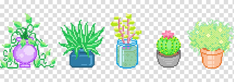 Pixel art Pixelation Succulent plant, watercolor egg transparent background PNG clipart