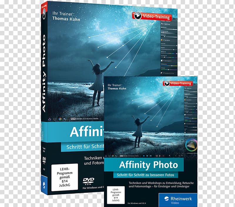 Affinity Capture One Pro 9: Das Praxis-Training für Fotografen mit Mario Dirks. Bildentwicklung, Retusche, Archivierung., affinity transparent background PNG clipart
