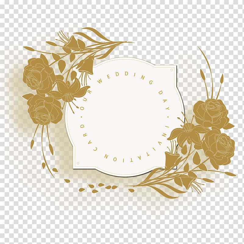 Wedding invitation Flower, European-style wedding welcome card transparent background PNG clipart