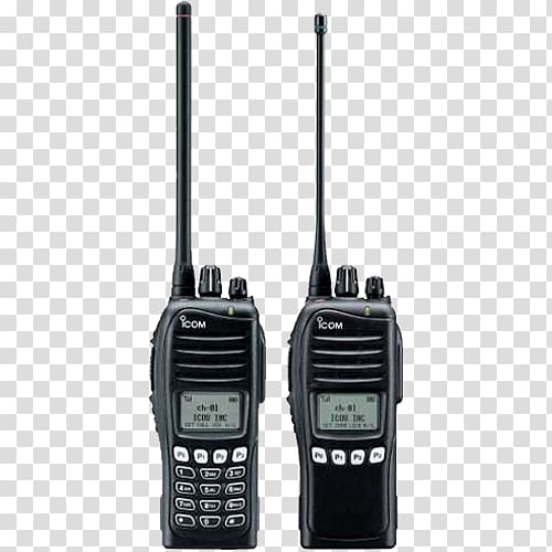 Two-way radio Icom Incorporated Marine VHF radio Aerials Ultra high frequency, radio transparent background PNG clipart