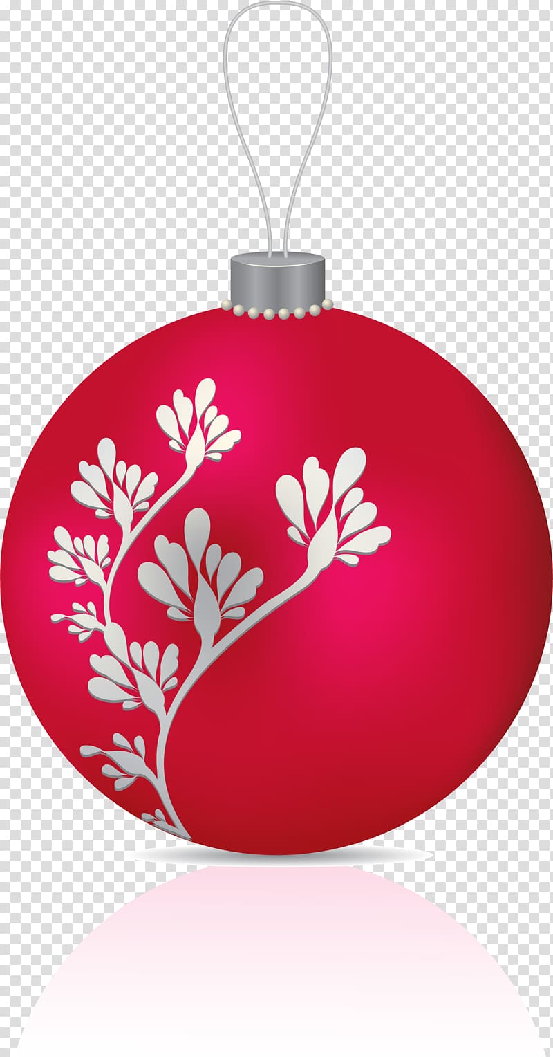 Christmas ornament Icon, The red ball branches transparent background PNG clipart