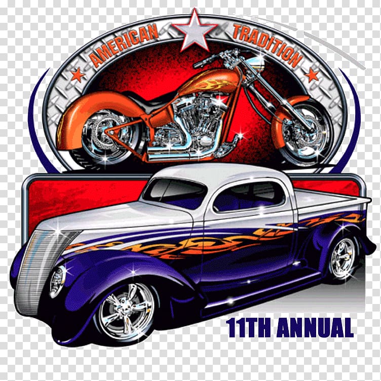 Vintage car Auto show Motorcycle Logo, Dj Flyer transparent background PNG clipart
