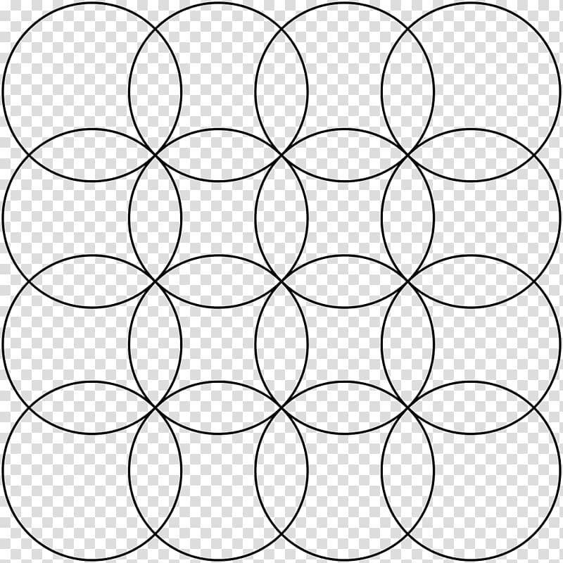 Overlapping circles grid Sacred geometry Square, circle transparent background PNG clipart