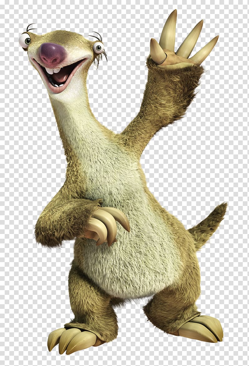 Sid Scrat Sloth Manfred Ice Age, sid ice age transparent background PNG clipart