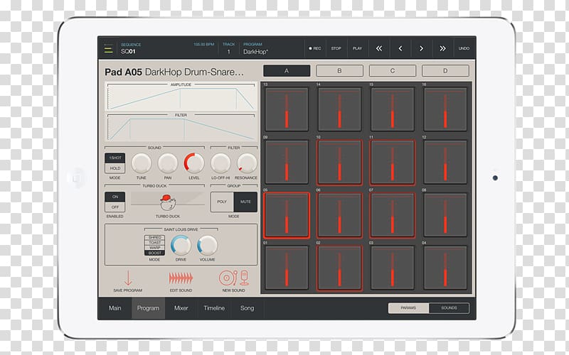 Akai MPC Groovebox IK Multimedia IPad, Music Production transparent background PNG clipart