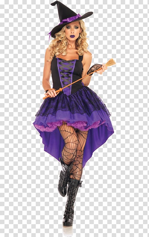 Halloween costume Costume party Clothing, Witch Dress transparent background PNG clipart