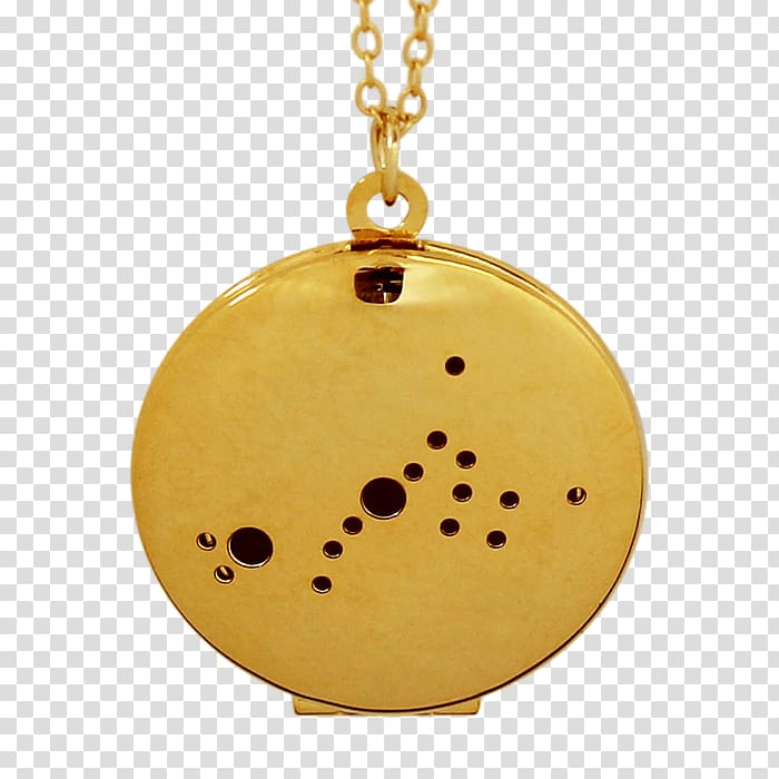 Locket Zodiac Constellation Scorpio Gold, Open Lockets Charms transparent background PNG clipart