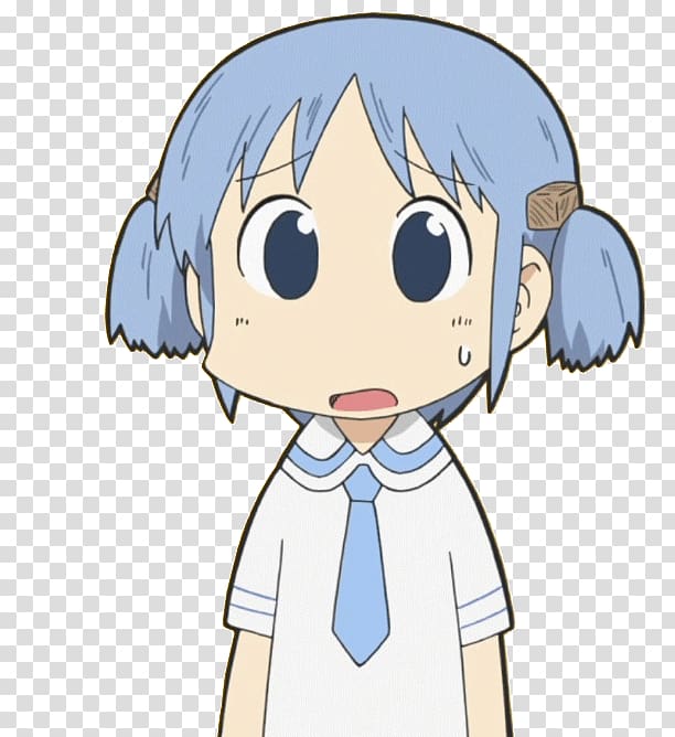 Hair Facial expression Smile Face, nichijou transparent background PNG clipart