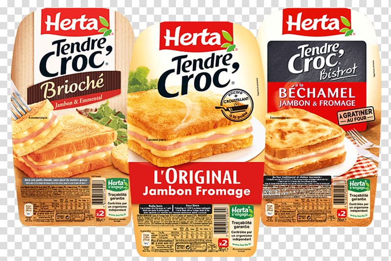 Vegetarian cuisine Croque-monsieur Recipe Herta Foods Fast food, ham transparent background PNG clipart