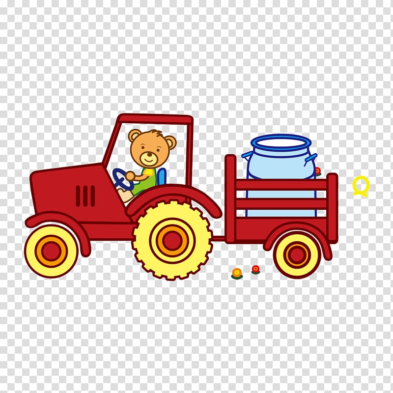 , Creative tractor transparent background PNG clipart