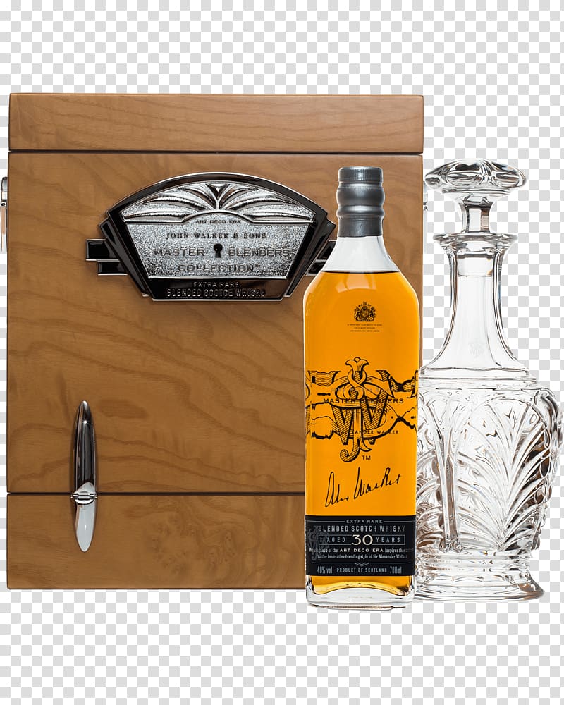 Whiskey Liqueur Johnnie Walker Master blender Bottle, bottle transparent background PNG clipart
