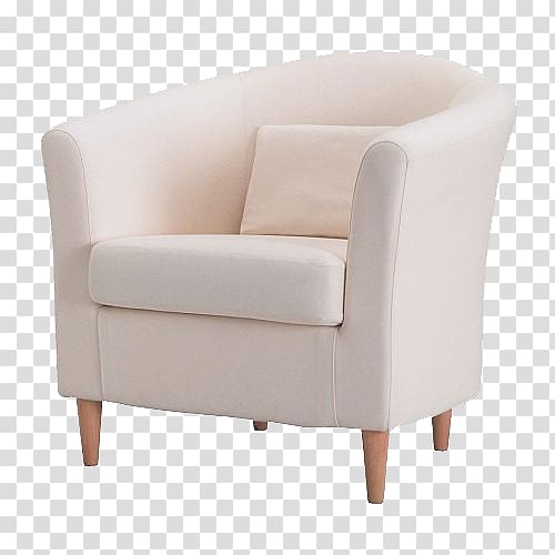 Chair Table Living room IKEA Slipcover, White Armchair transparent background PNG clipart