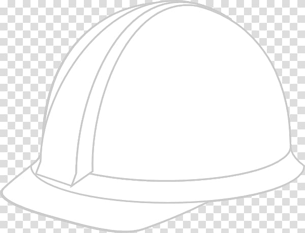 Hard hat White Line art, Construction Hat transparent background PNG ...