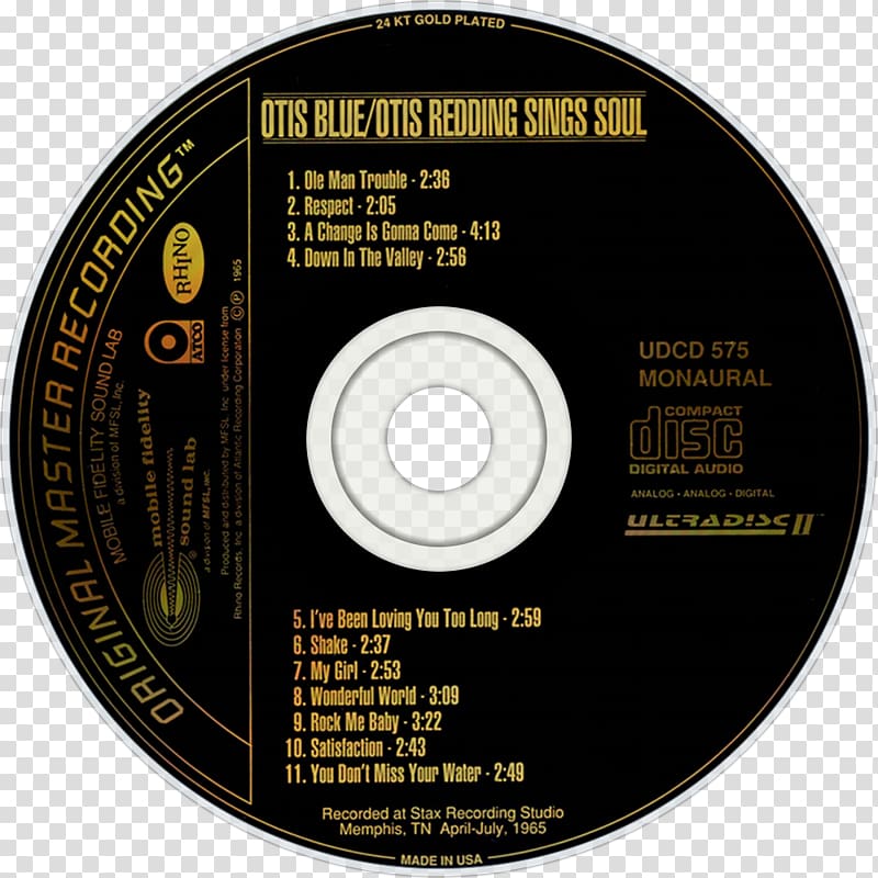 Innervisions Album The Definitive Collection Otis Blue: Otis Redding Sings Soul Compact disc, otis redding transparent background PNG clipart