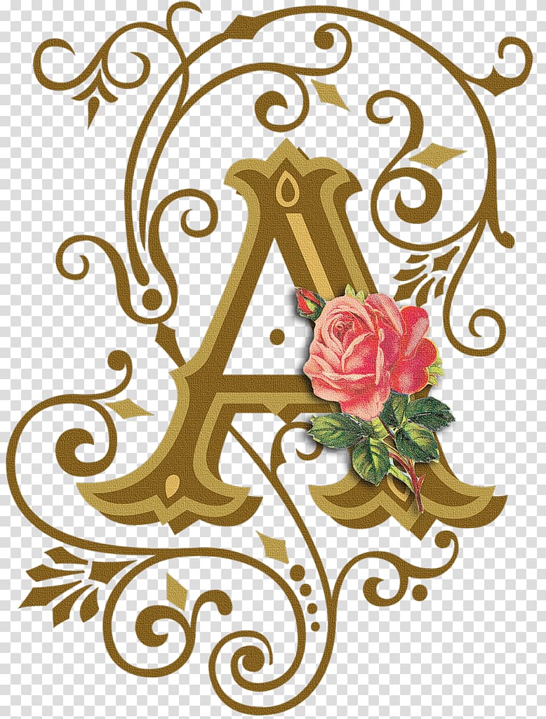 Lettering English alphabet, monogram letter transparent background PNG clipart