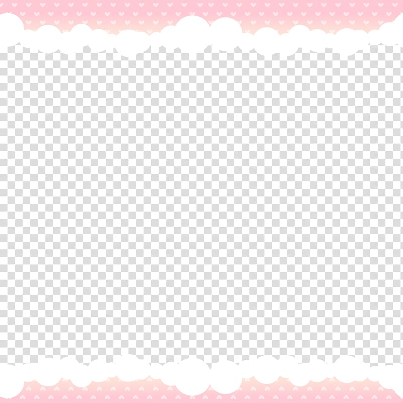 white and peach bubbles illustration, Icon, Cute Pink Border transparent background PNG clipart