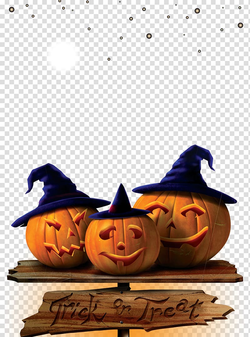 Paper Halloween Trick-or-treating , Creative Halloween pumpkin Stars transparent background PNG clipart