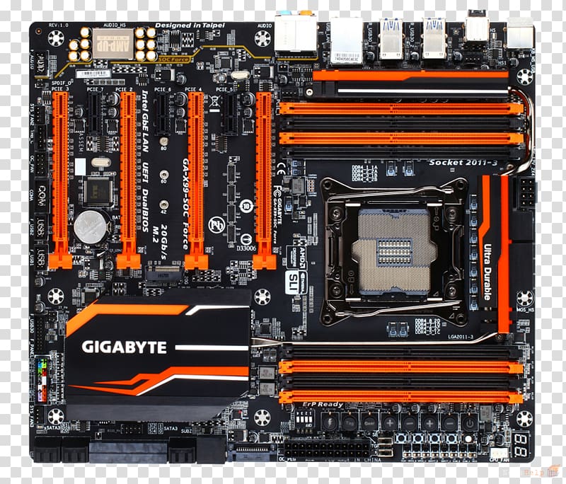 Motherboard LGA 2011 LGA 1150 Intel X99 Gigabyte Technology, forcess transparent background PNG clipart