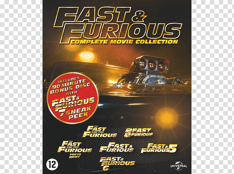 Blu-ray disc Dominic Toretto Brian O\'Conner The Fast and the Furious DVD, vin diesel transparent background PNG clipart