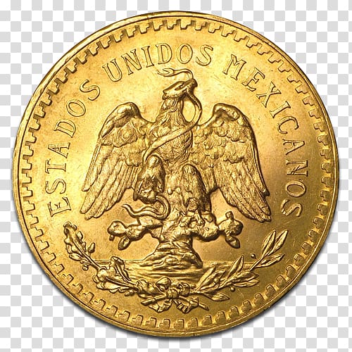 Centenario Mexican peso American Gold Eagle Coin, gold transparent background PNG clipart