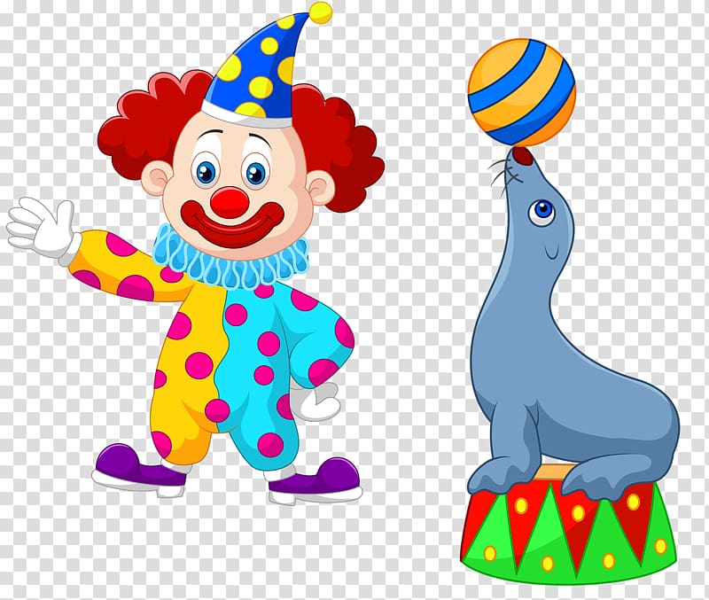 Circus illustration , Cartoon clown transparent background PNG clipart