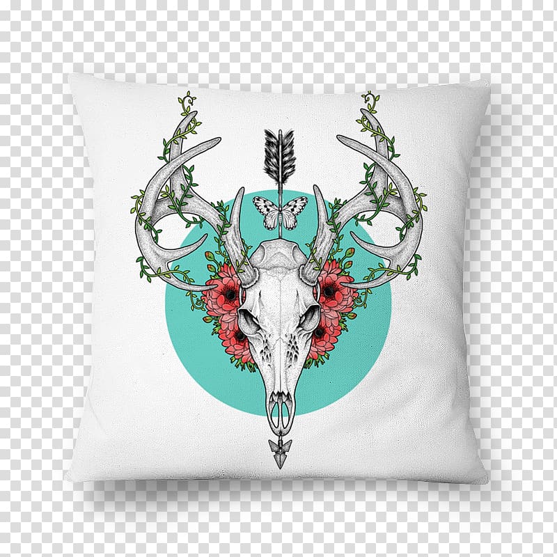 Pillow, deer rosette transparent background PNG clipart