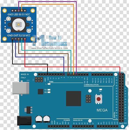 Arduino Sensor Electronic circuit Circuit diagram Wiring diagram, di circuit board transparent background PNG clipart