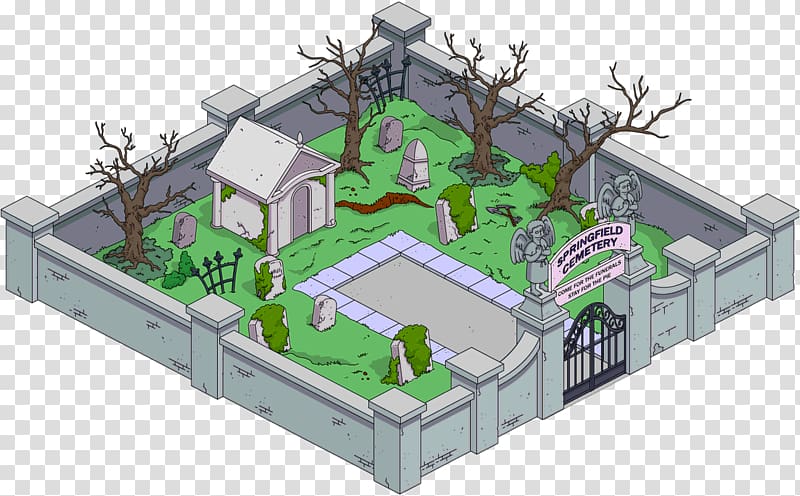 The Simpsons: Tapped Out Springfield Cemetery Treehouse of Horror XXVIII, cemetery transparent background PNG clipart