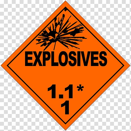 Explosive material Explosion Dangerous goods Hazard Placard, class room transparent background PNG clipart