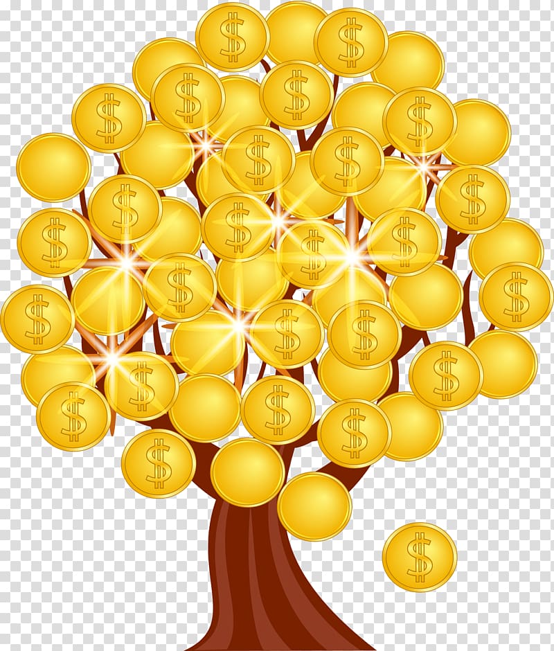 Money Coin Tree Indian rupee, money tree transparent background PNG clipart