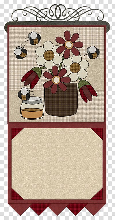 Quilt Pattern Appliqué Calendar Month, wooden hanger transparent background PNG clipart