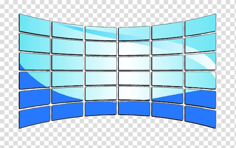 Blue Television, Blue hand-painted surface TV transparent background PNG clipart