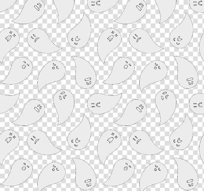 White Material Pattern, Cute ghost seamless background material transparent background PNG clipart