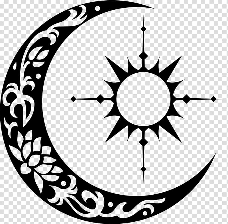 Tattoo artist Moon Crescent Wall decal, moon transparent background PNG clipart