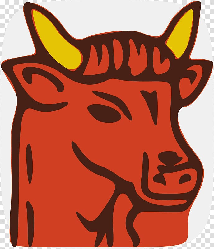 Angus cattle Bull , Red Bull cartoon transparent background PNG clipart