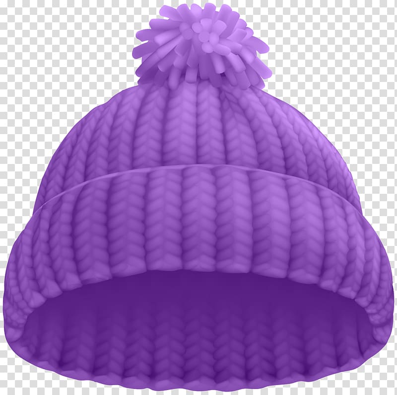 purple knit cap, Beanie Hat Cap , Purple Winter Hat transparent background PNG clipart