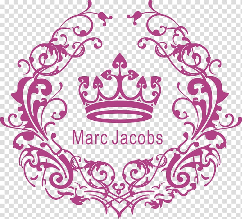 Marc Jacobs label, Adobe Illustrator, pattern and crown wedding logo transparent background PNG clipart