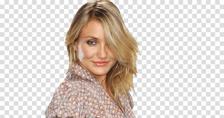 sming Cameron Diaz wearing blue and brown collared top, Cameron Diaz Portrait transparent background PNG clipart