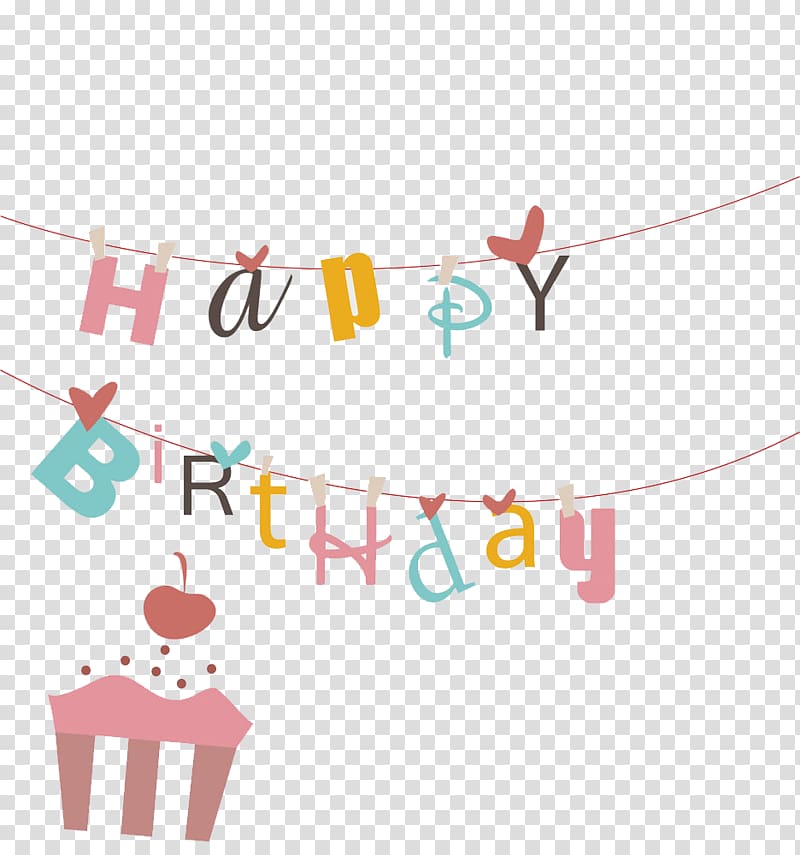 cartoon birthday background high-definition buckle material transparent background PNG clipart