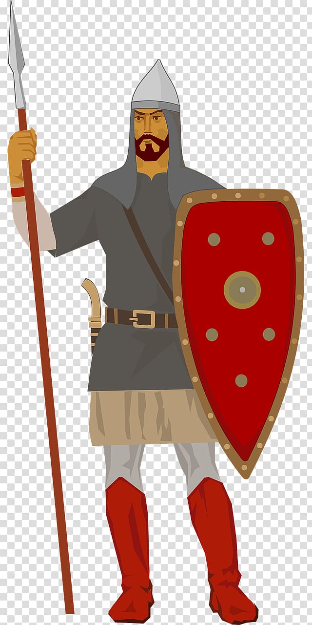 Middle Ages Knight Free content , Soldier holding a shield transparent background PNG clipart