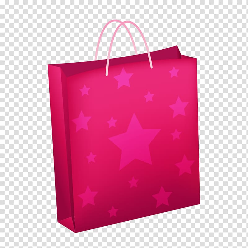 Shopping bag, Red Star box transparent background PNG clipart