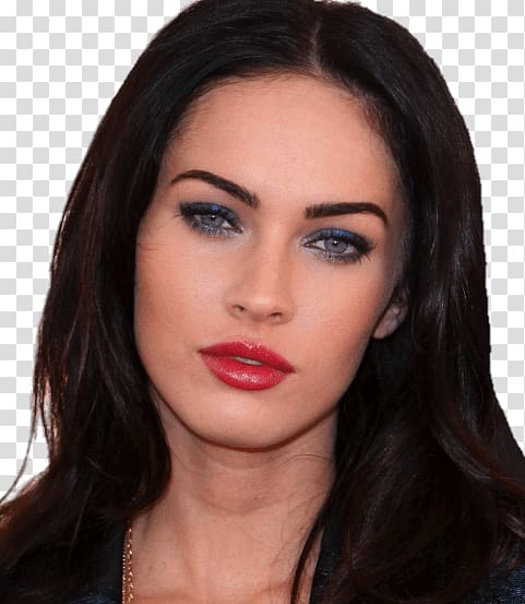 woman showing black top, Megan Fox transparent background PNG clipart