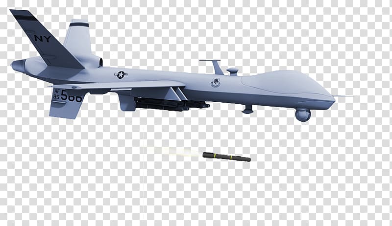 white airplane, General Atomics MQ-1 Predator United States Aircraft Drone strikes in Pakistan General Atomics MQ-9 Reaper, Drones transparent background PNG clipart