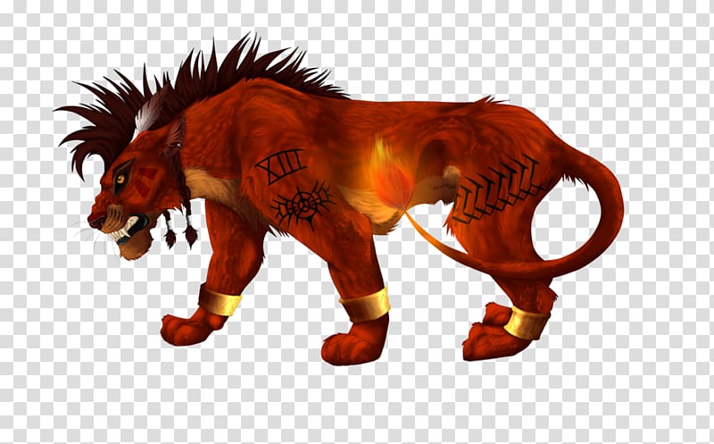 Red XIII Final Fantasy VII Cat Lion Art, rita ora transparent background PNG clipart