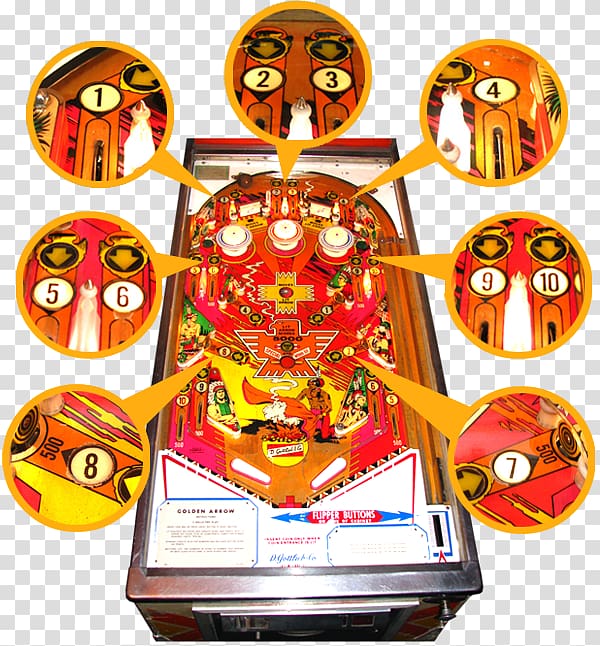 Pinball Game Player Golden Arrow Lakeside Resort Food, flippers transparent background PNG clipart