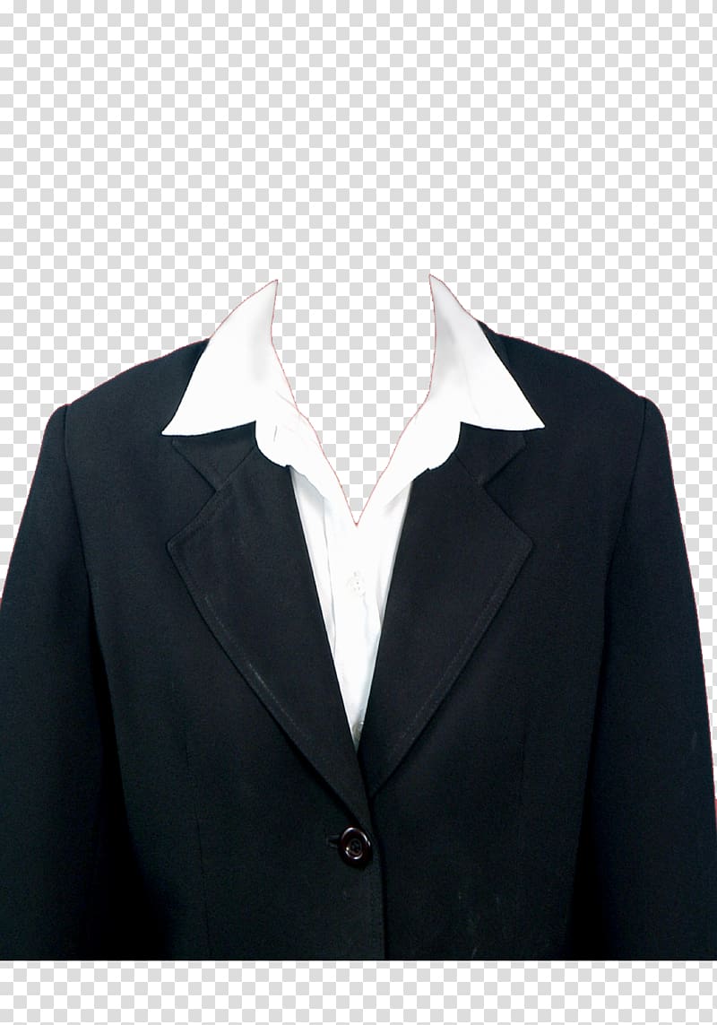 black formal coat, Suit Formal wear Collar, dress shirt transparent background PNG clipart