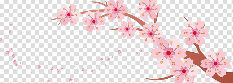 pink flowers , Cherry blossom Banner, Spring pink cherry creative transparent background PNG clipart